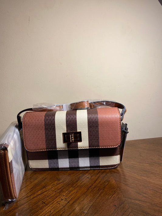 2 in 1 Plaid Crossbody with Wallet