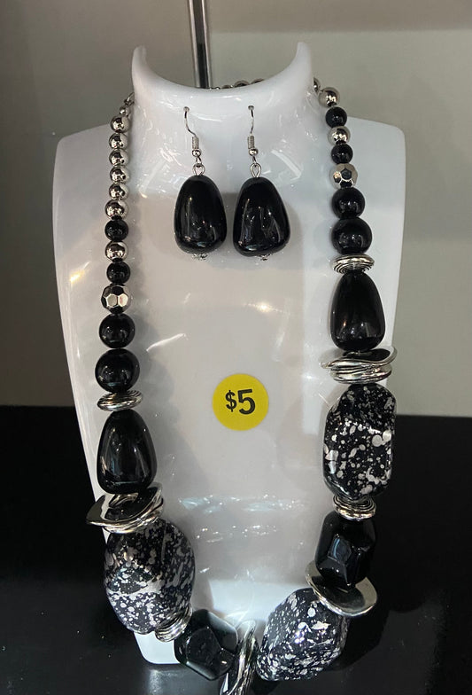 Necklace and Earrings with matching Bracelet